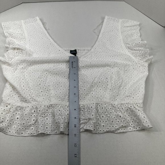 Wild Fable Women's Size XXL V-Neck Floral Bohemian Top White New With Tags - Picture 10 of 12